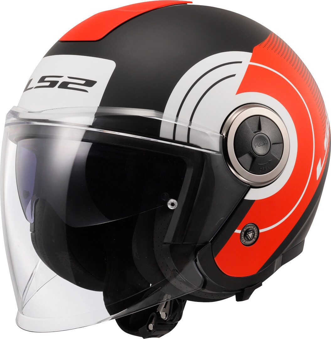 LS2 Motorradhelm OF620 Classy Disko Jethelm, vorbereitet für Kommunikationssystem,integriertes Sonnenvisier