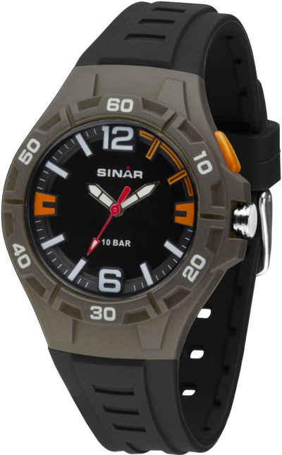 SINAR Quarzuhr XB-37-5, Armbanduhr, Herrenuhr, Leuchtzeiger