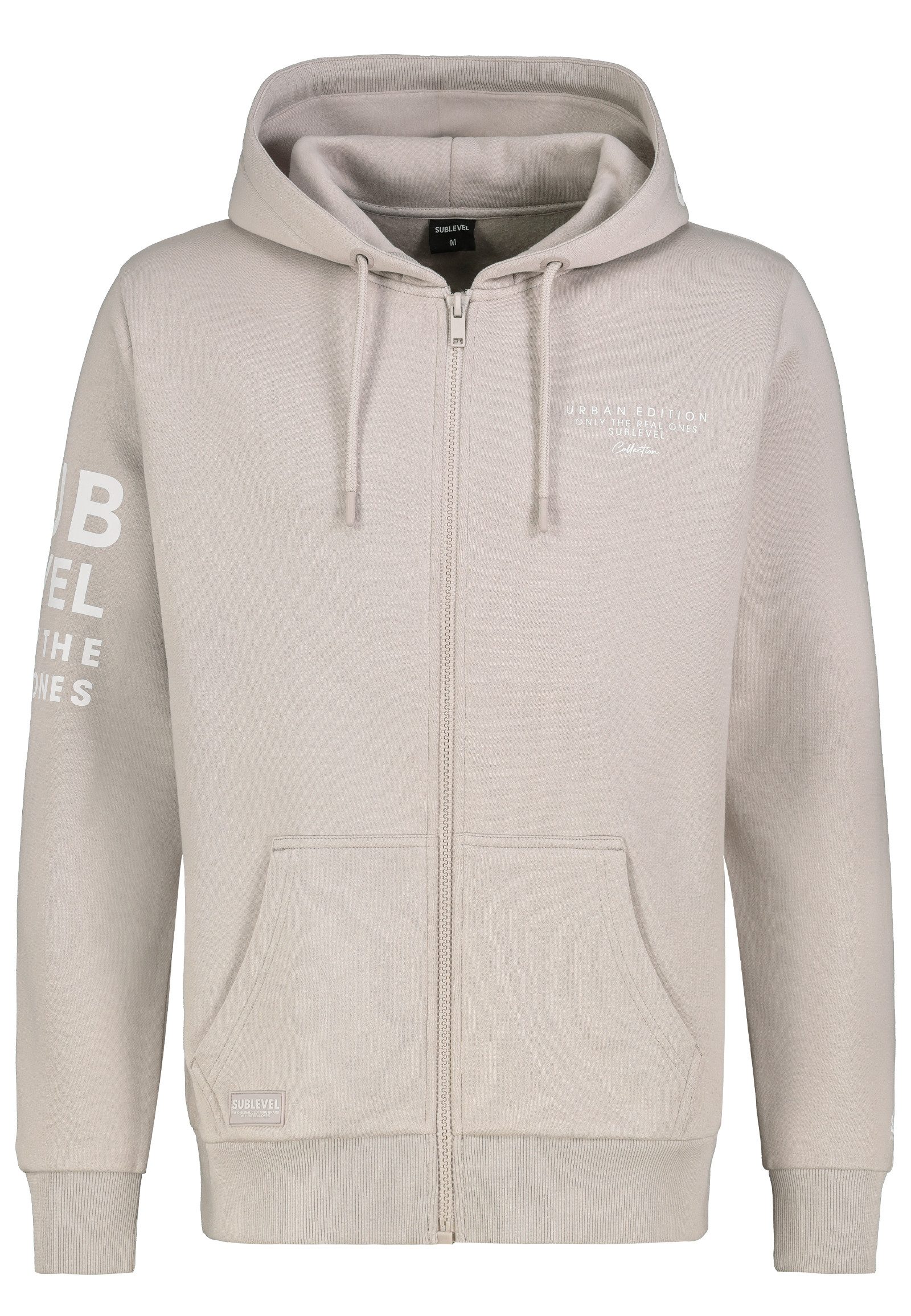 SUBLEVEL Kapuzenpullover Herren mit Reißverschluss Zipper Hoody Jacke Super günstig online kaufen
