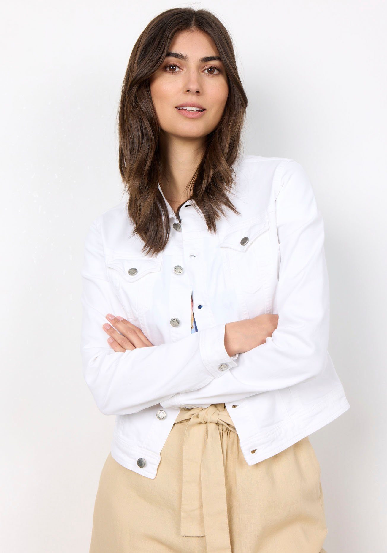 soyaconcept Jeansblazer 2 WHITE 1000 SC-ERNA taillierte Form