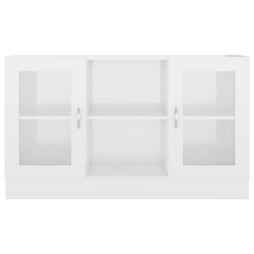 vidaXL Sideboard Vitrinenschrank Hochglanz-Weiß 120x30,5x70 cm Holzwerkstoff (1 St)