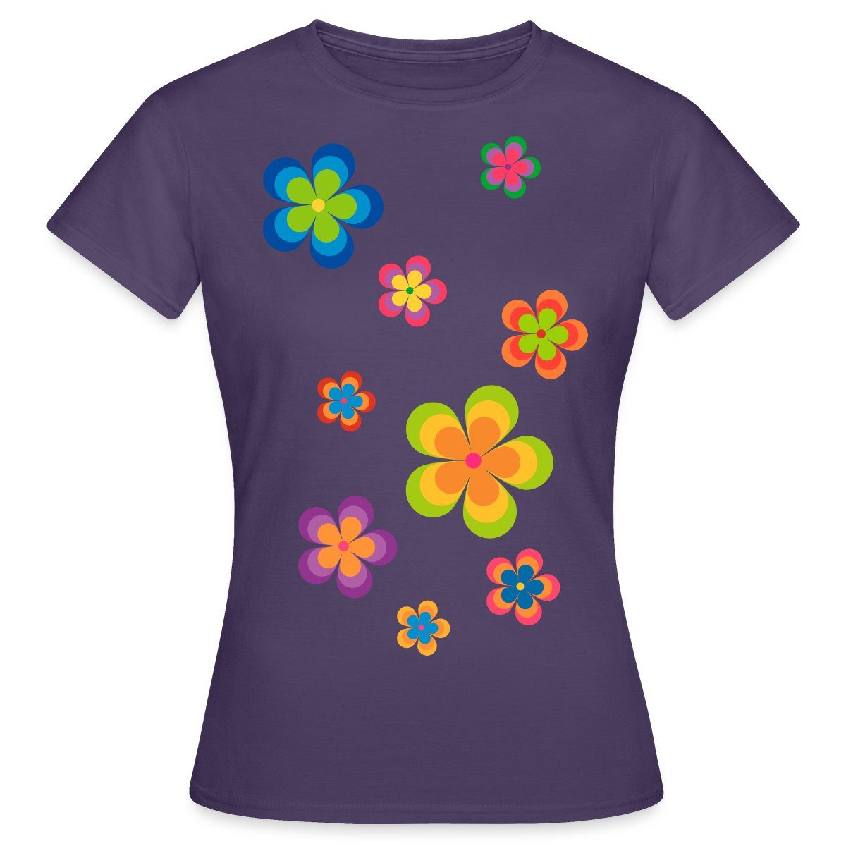 Spreadshirt T-Shirt Hippie Flower Power Blumen günstig online kaufen