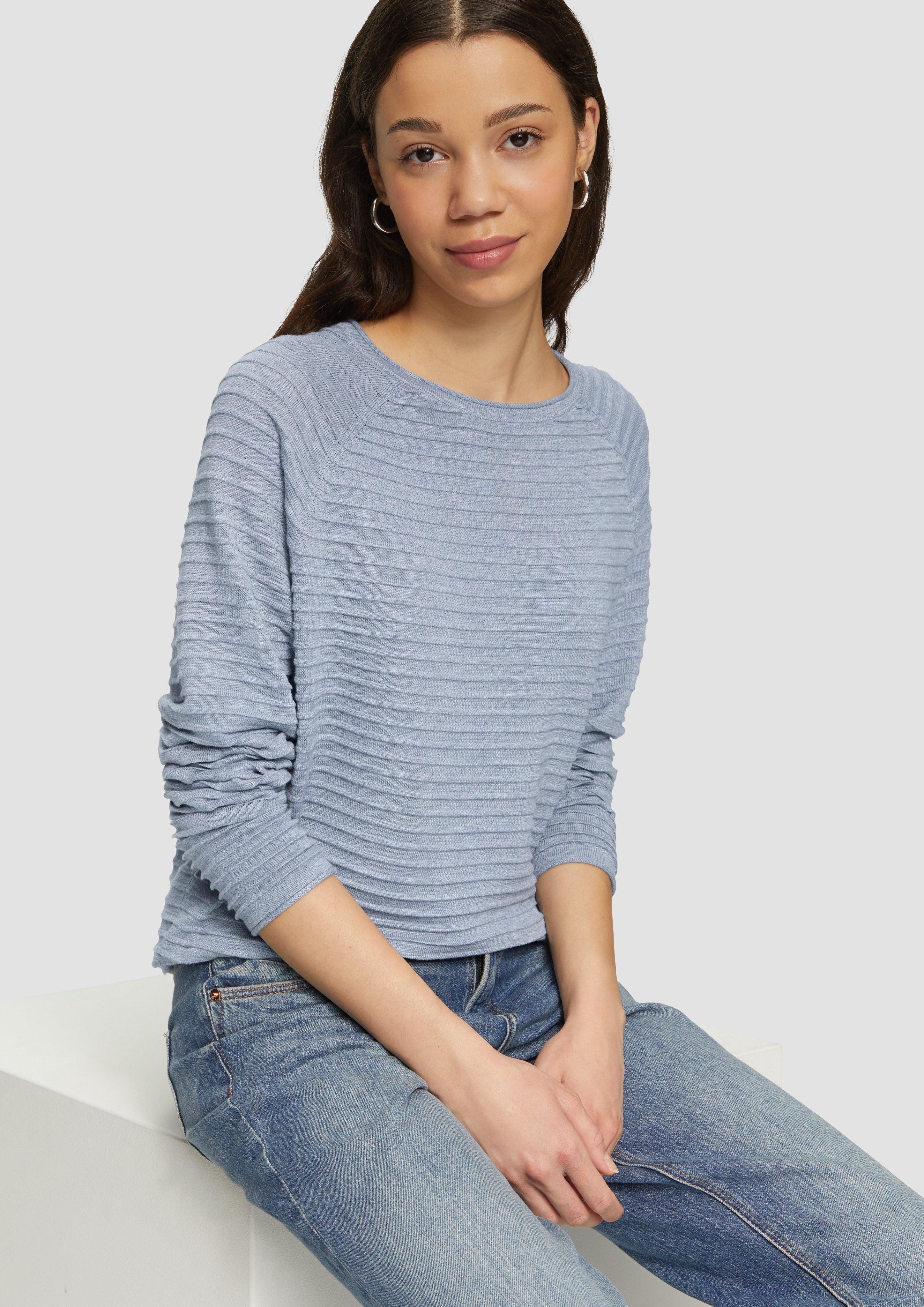 Strickpullover Pullover mit Strukturmuster aus Viskosemix