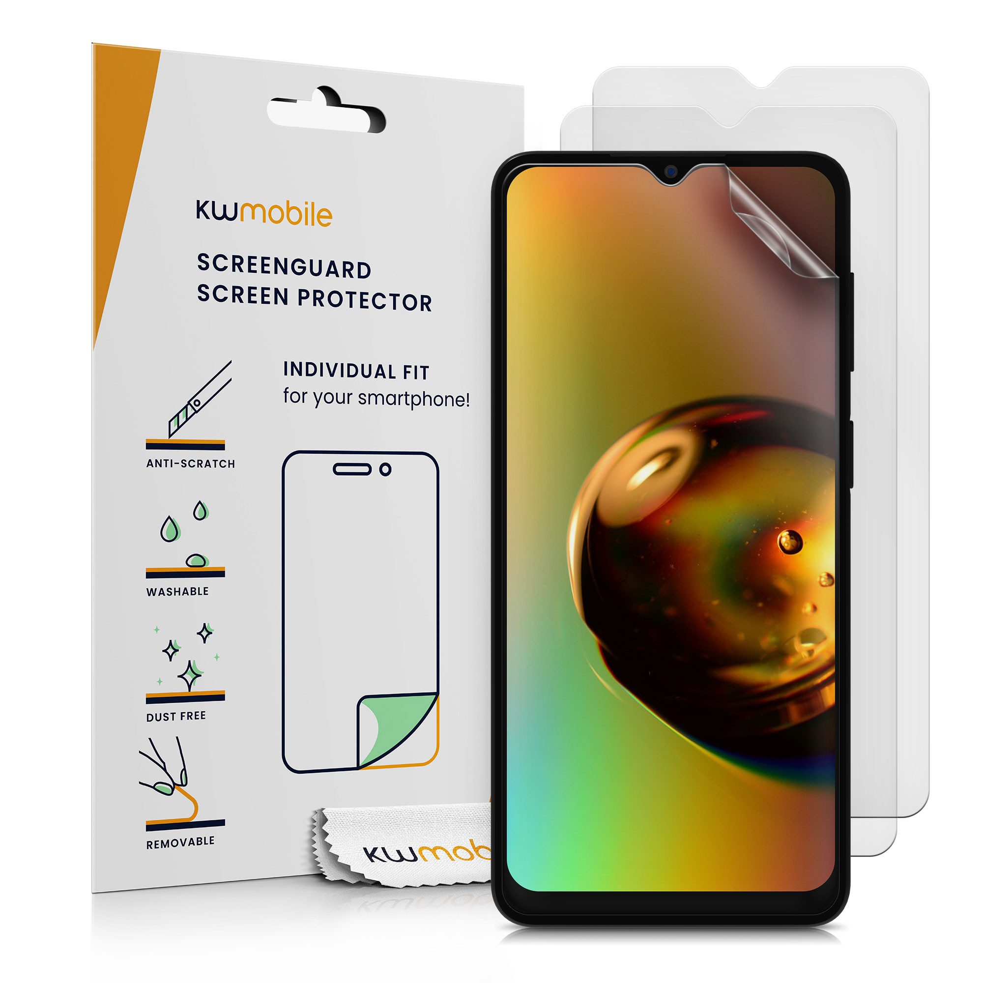 kwmobile Displayschutzfolie 3x Folie matt für Samsung Galaxy A12, 3 Stück, Schutzfolie Anti-Fingerabdruck Displayschutz Displayfolie entspiegelt