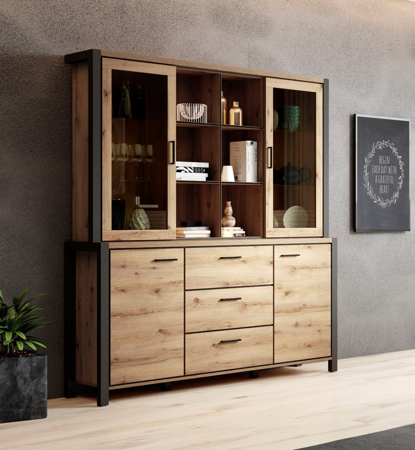 Home affaire Buffet Aktiv (B/T/H): 180/40,5/200 cm – Bild 2 von 5