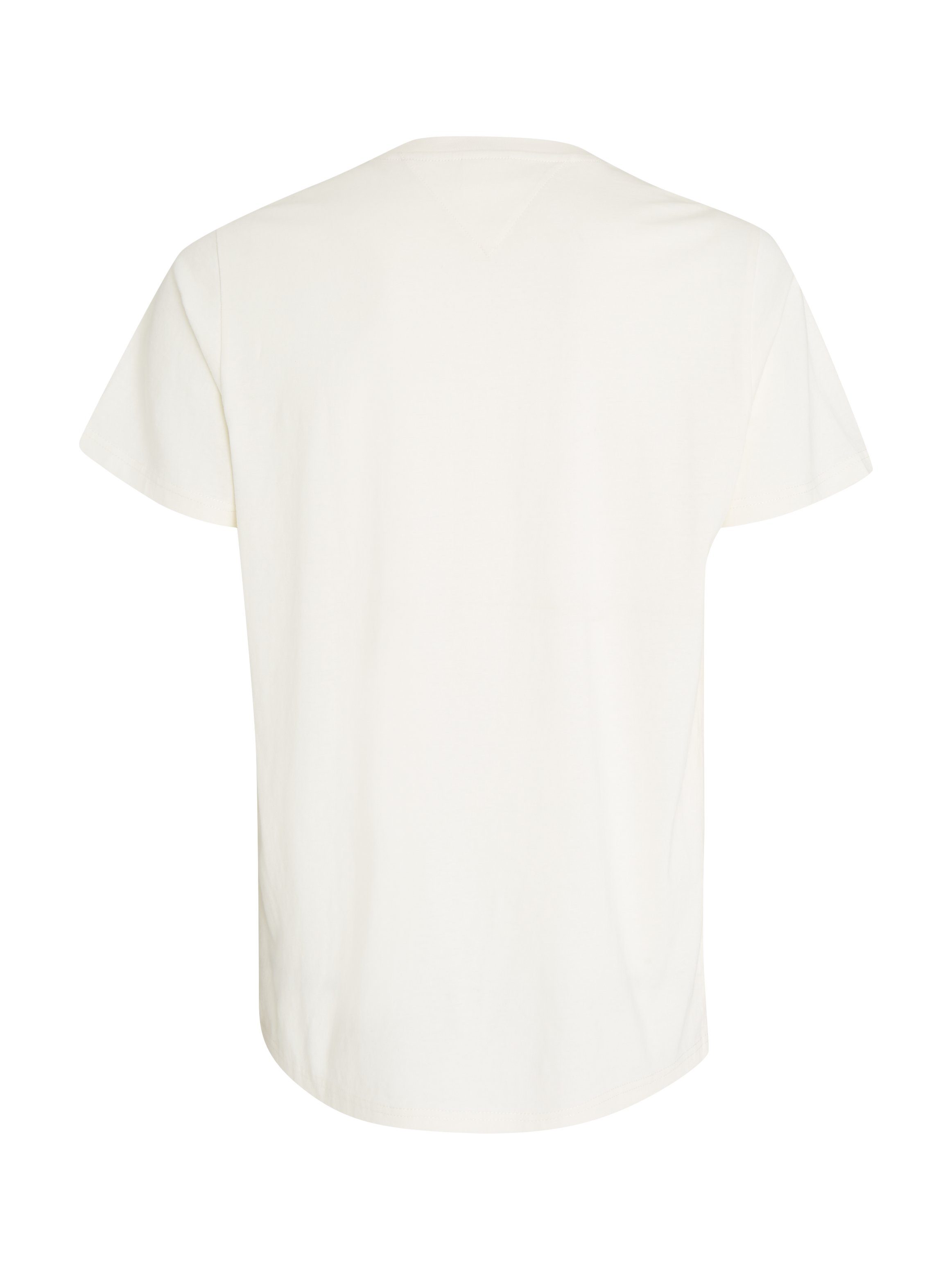 Tommy Jeans T-Shirt Tommy ESSENTIAL auf TJM TEE SLIM White TOMMY Brust mit der Ancient Druck großem
