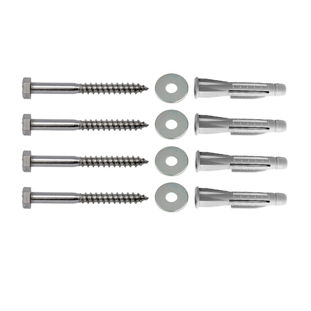 Schraube Schrauben & Dübelset (4 x Schrauben + 4 x Unterlegscheibe + 4x Dübel Set)