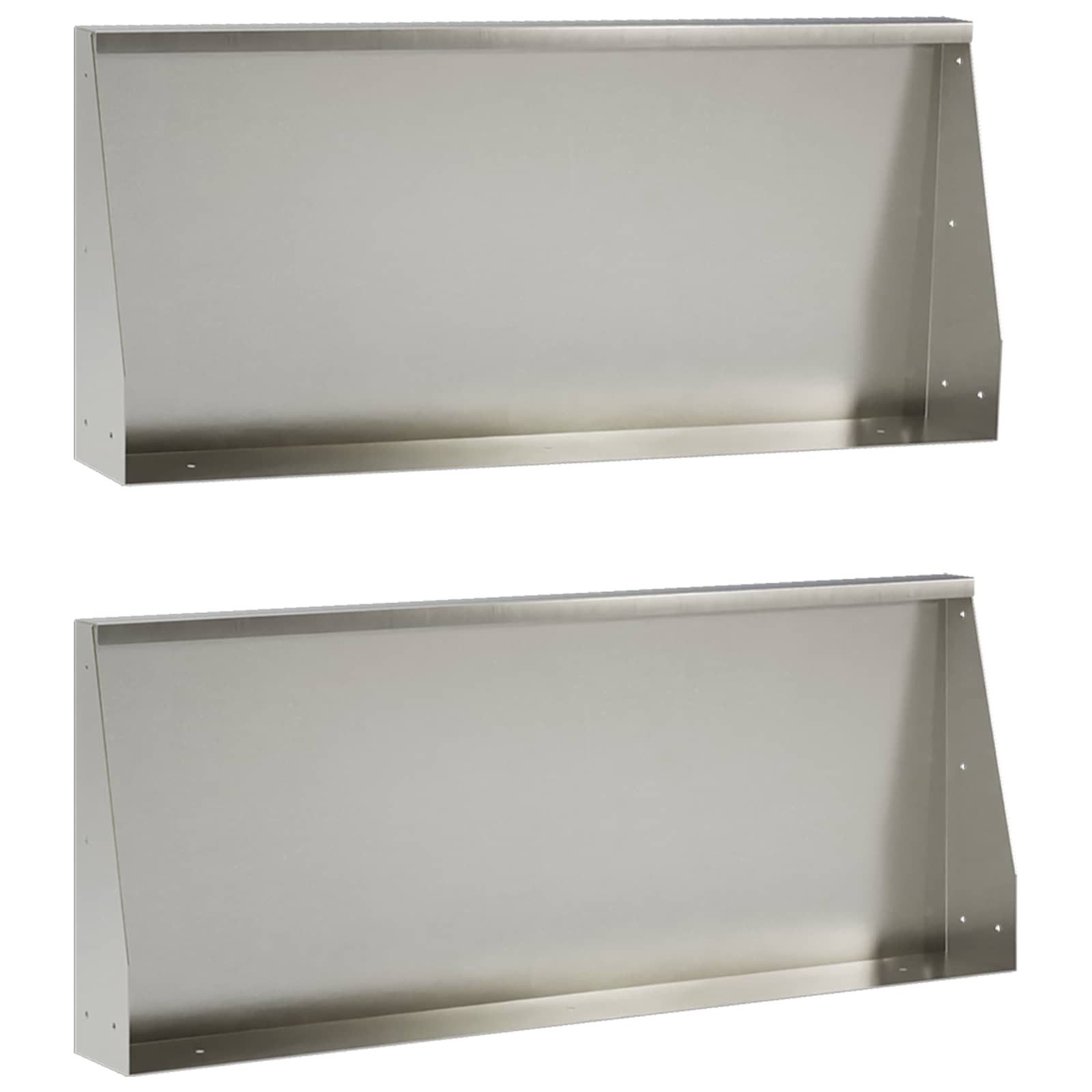 vidaXL Beetumrandung Stützmauer 2 stk. 100 x 12 x 40 cm Edelstahl Silber