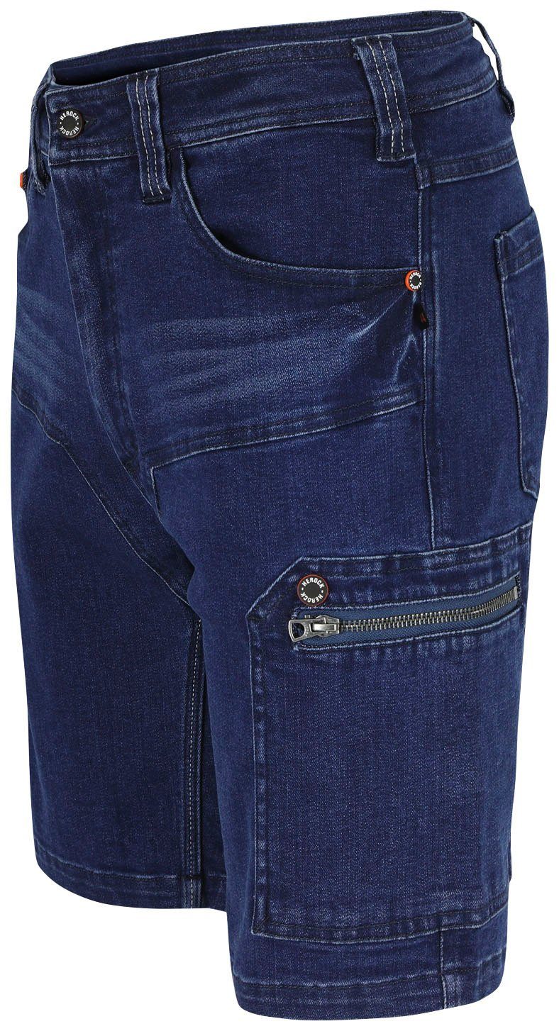 Herock Arbeitsshorts Lago Multi-Pocket, Stretch Jeans, Slimfit, sehr bequem, 2 Seitentaschen | Shorts