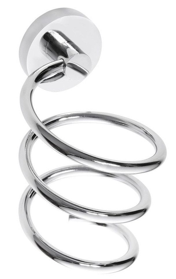 Sapho Haartrocknerhalter und Glätteisenhalter X-ROUND Spiral-Fönhalter, Chrom, (Sapho-XR002)