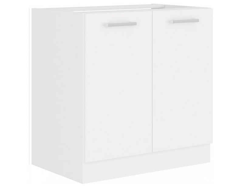Küchen-Preisbombe Spülenschrank 80 cm Küche EKO White Weiss matt Küchenzeile Küchenblock Einbauküche