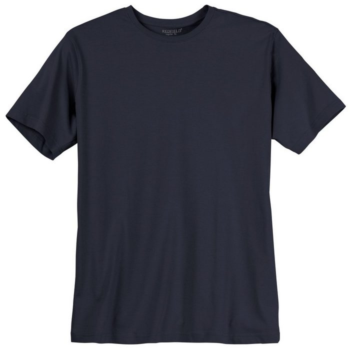 redfield Rundhalsshirt Redfield T-Shirt dunkelblau große Größen