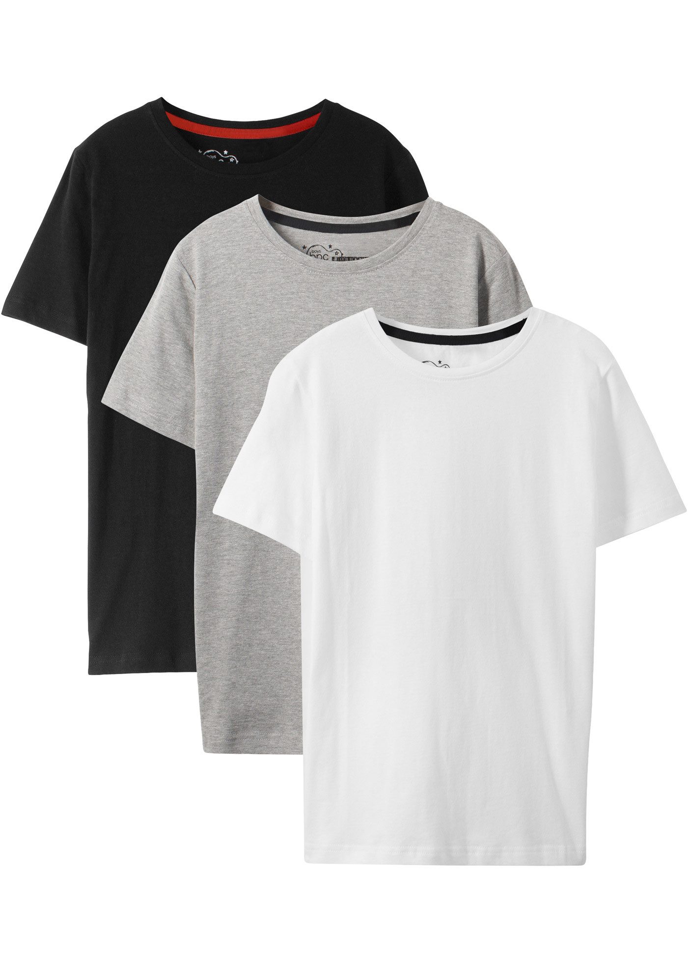 bonprix T-Shirt (Packung, 3-tlg., 3) T-Shirt mit Baumwolle (3er Pack)