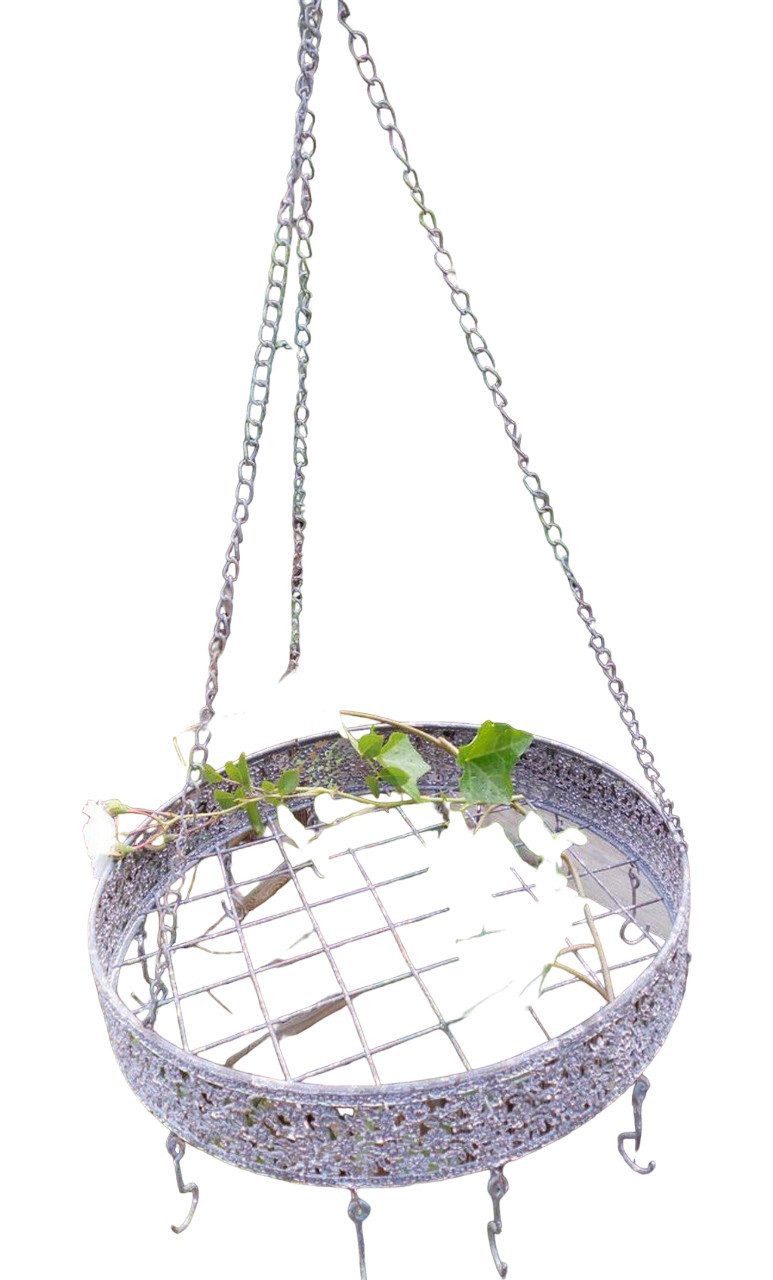 Deko-Impression Hängekorb Runder Küchenhänger Hängeregal Hängetablett Eisen günstig online kaufen
