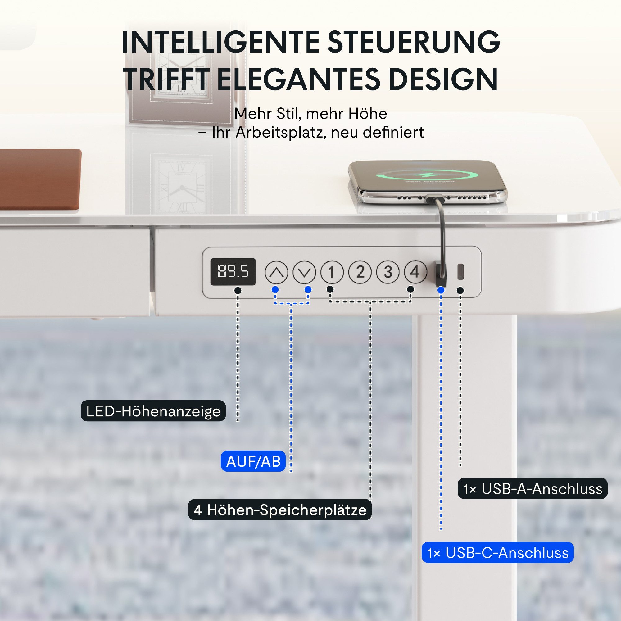 FLEXISPOT Schreibtisch Höhenverstellbarer Schreibtisch MIT Schubladen (mit günstig online kaufen