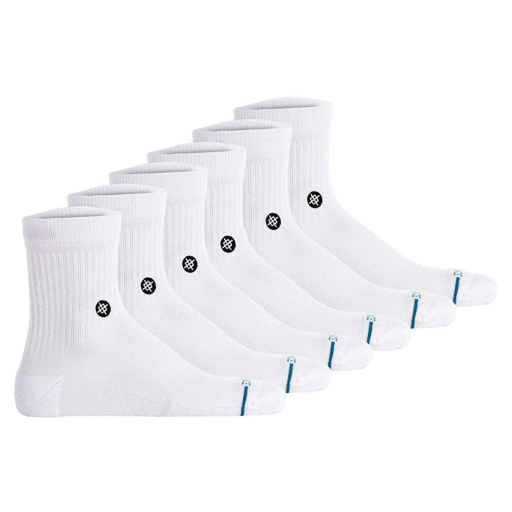 Stance Kurzsocken Unisex Socken 6er Pack Baumwollmischung Icon Quarter (Packung, 6er Pack)