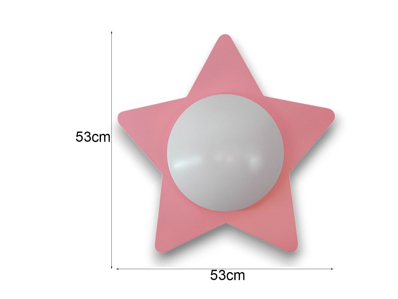 niermann LED Deckenleuchte Kinder-Lampe mit Holz Ø 53cm, dimmbar über Licht-Schalter, LED wechselbar, Warmweiß, Coole Deckenlampe flach für Kinderzimmer Decke & E27 LED