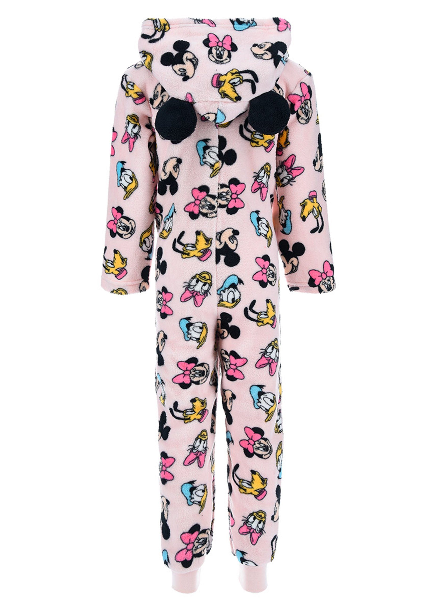 Mouse Schlaf Nachtwäsche langarm Rosa Minnie Schlafanzug Disney Overall Pyjama Mädchen