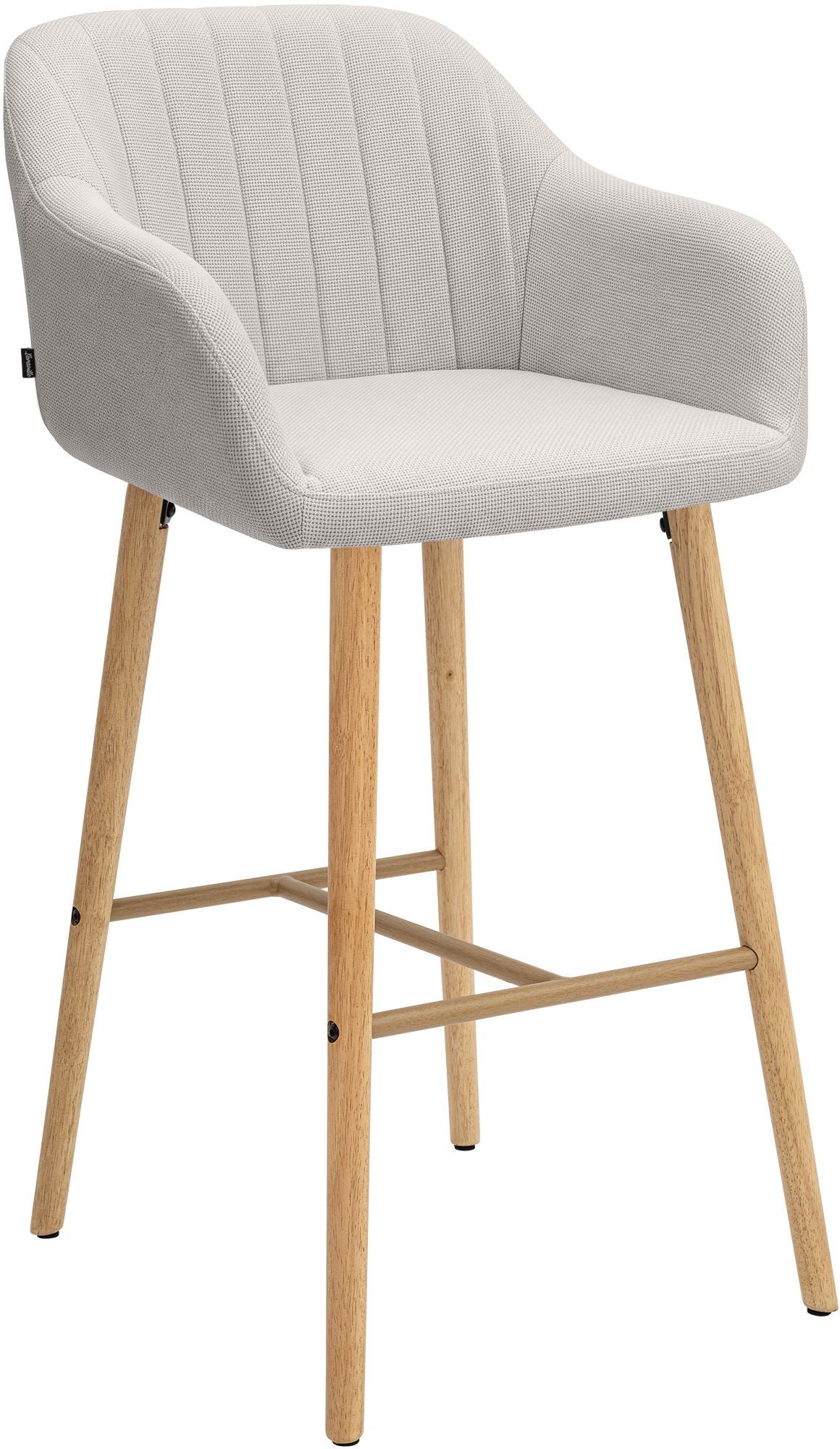 CLP Barhocker Ando (1er), Stoffbezug, Holzgestell, bis 150 kg