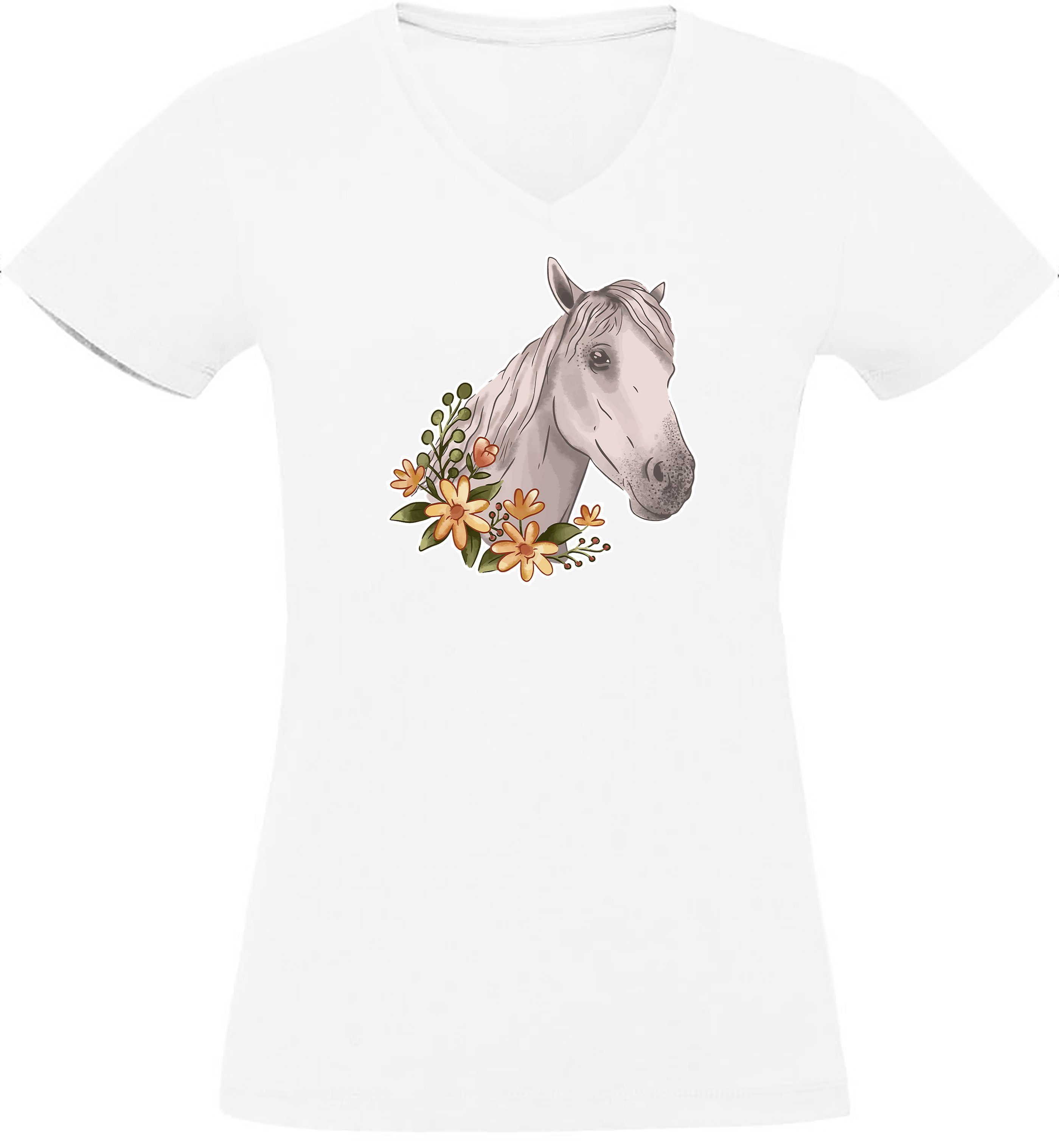 MyDesign24 T-Shirt Damen Pferde Print Shirt günstig online kaufen