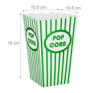 relaxdays Snackschale Popcorntüten 50er Set 5 Farben, Pappe