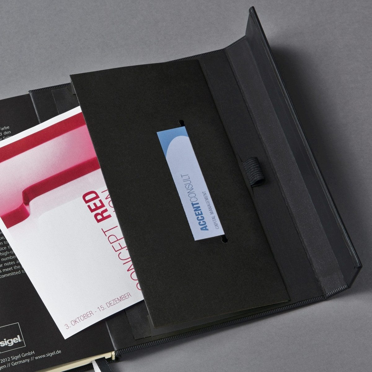Notizbuch Notizbuch Conceptum Pure A5 hardcover 97 Blatt kariert schwarz Magnet.
