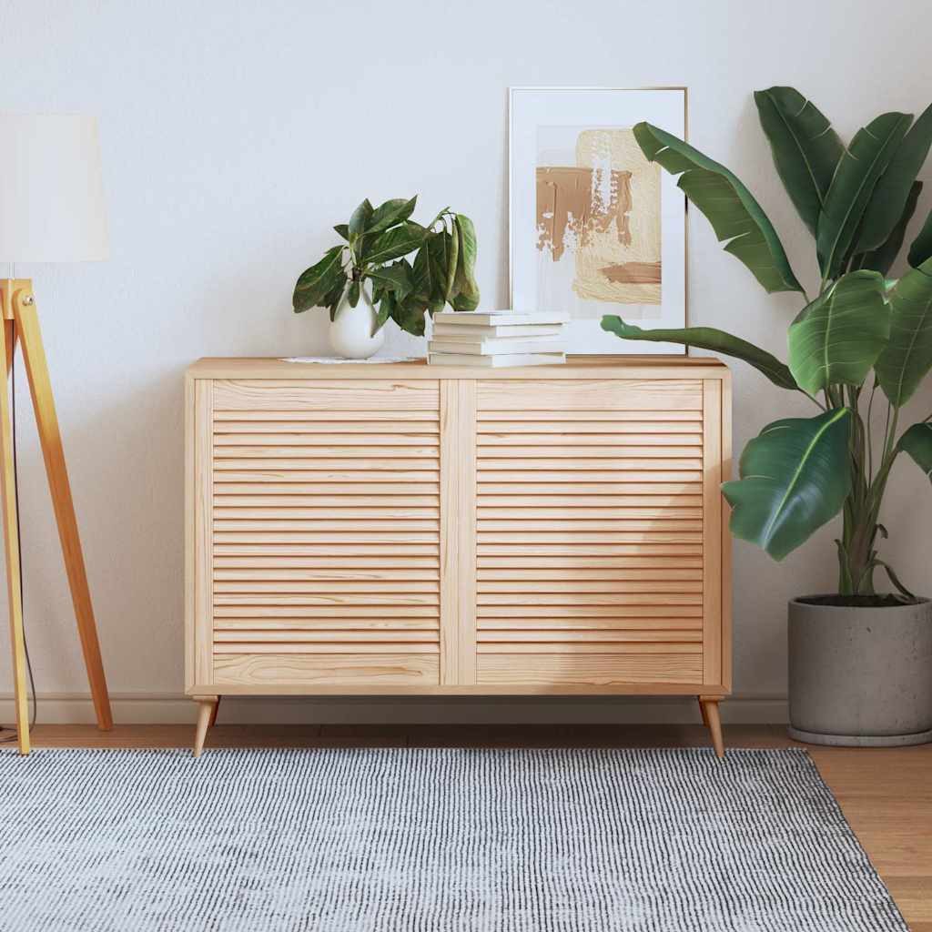 vidaXL Schranktür vidaXL Lamellierte Türen Wandmontage mit Tür 2 Stk. Natur 69 x 49,4 cm