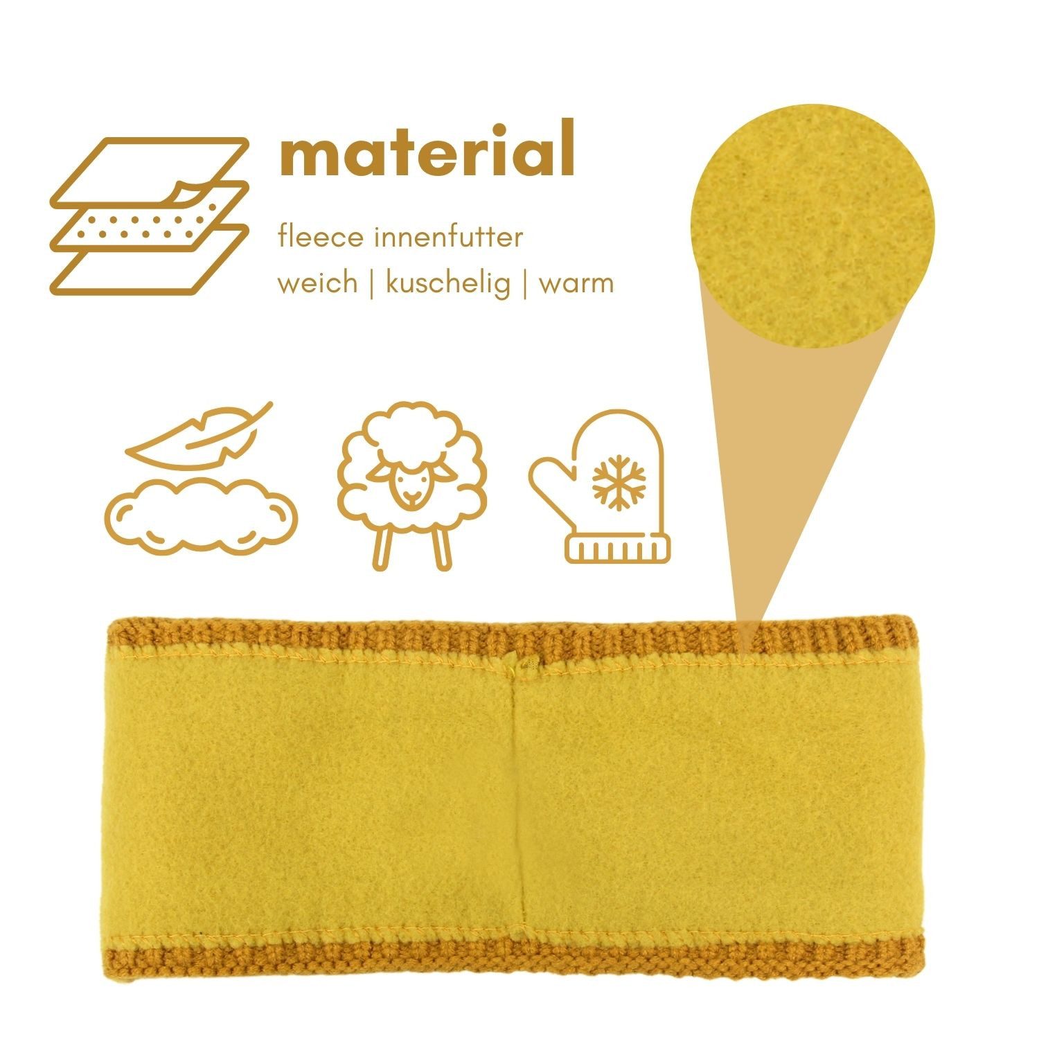 Frentree Stirnband Gefüttertes Haarband, Ohrenwärmer für Damen und Mädchen, Strickmuster mit Schleife und weichem Fleece Innenfutter