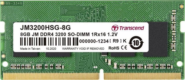 Transcend Transcend JetRAM Laptop Arbeitsspeicher Modul DDR4 8 GB 1 x 8 GB 3200 Arbeitsspeicher  - Onlineshop OTTO