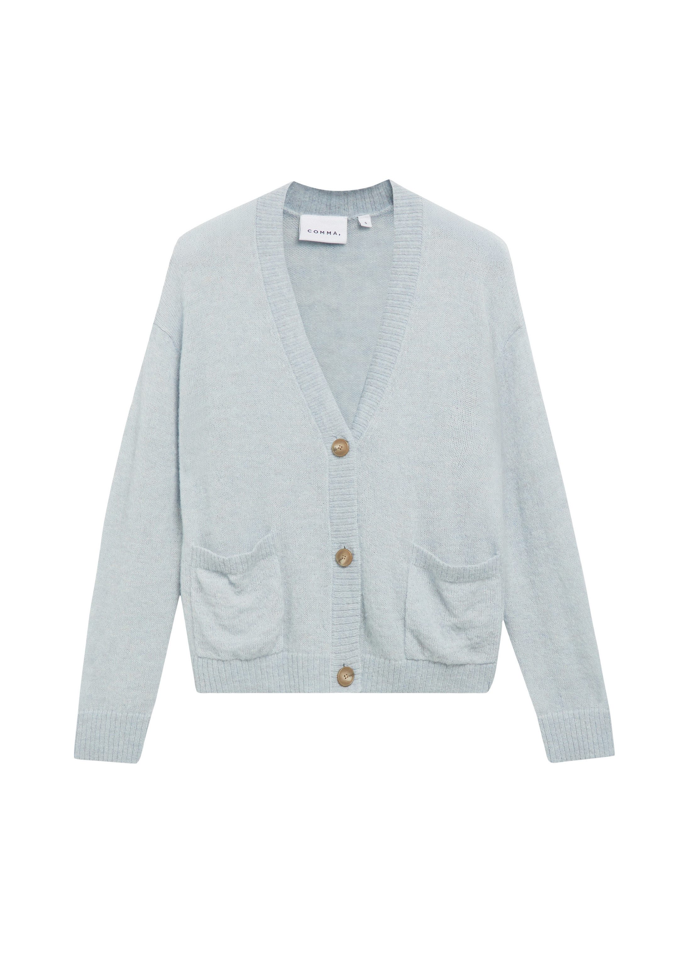 comma Cardigan Strickjacke Oversize Cardigan aus Alpakamix