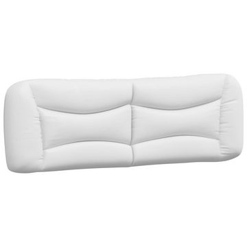 vidaXL Bett Bett mit Matratze Weiß 160x200 cm Kunstleder