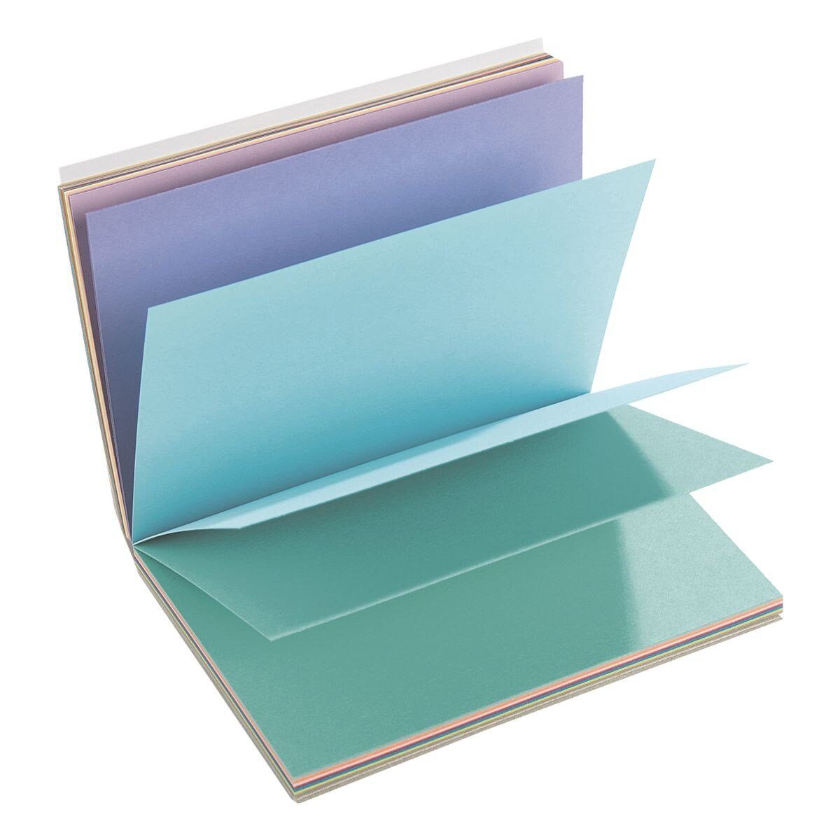 Folia Tonpapier/ Blatt Fotokarton Set in 60 Format A6, 15 Pastellfarben, TREND, Bastelkartonpapier