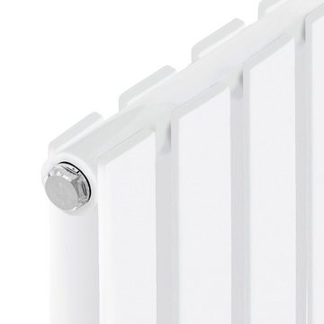 LuxeBath Heizkörper Paneelheizkörper Designheizkörper Flachheizkörper, Doppellagig 300x1600mm Weiß Mittelanschluss mit Thermostat