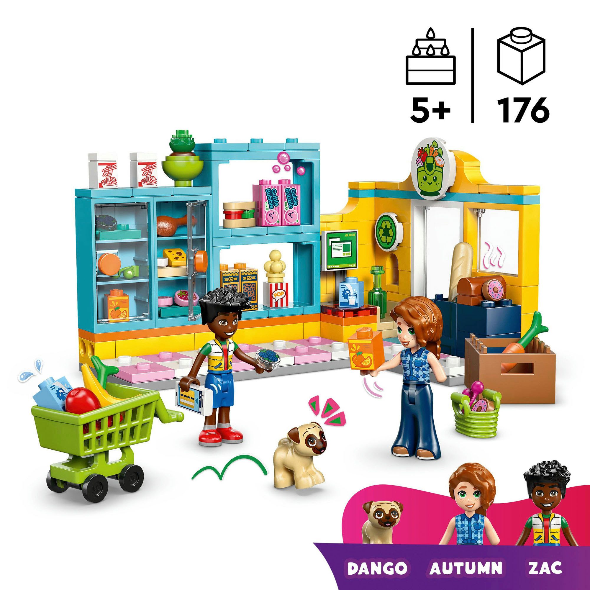 LEGO® Heartlake City Mini-Markt (42680), LEGO Friends Konstruktionsspielsteine, (176 St), Made in Europe – Bild 3 von 5