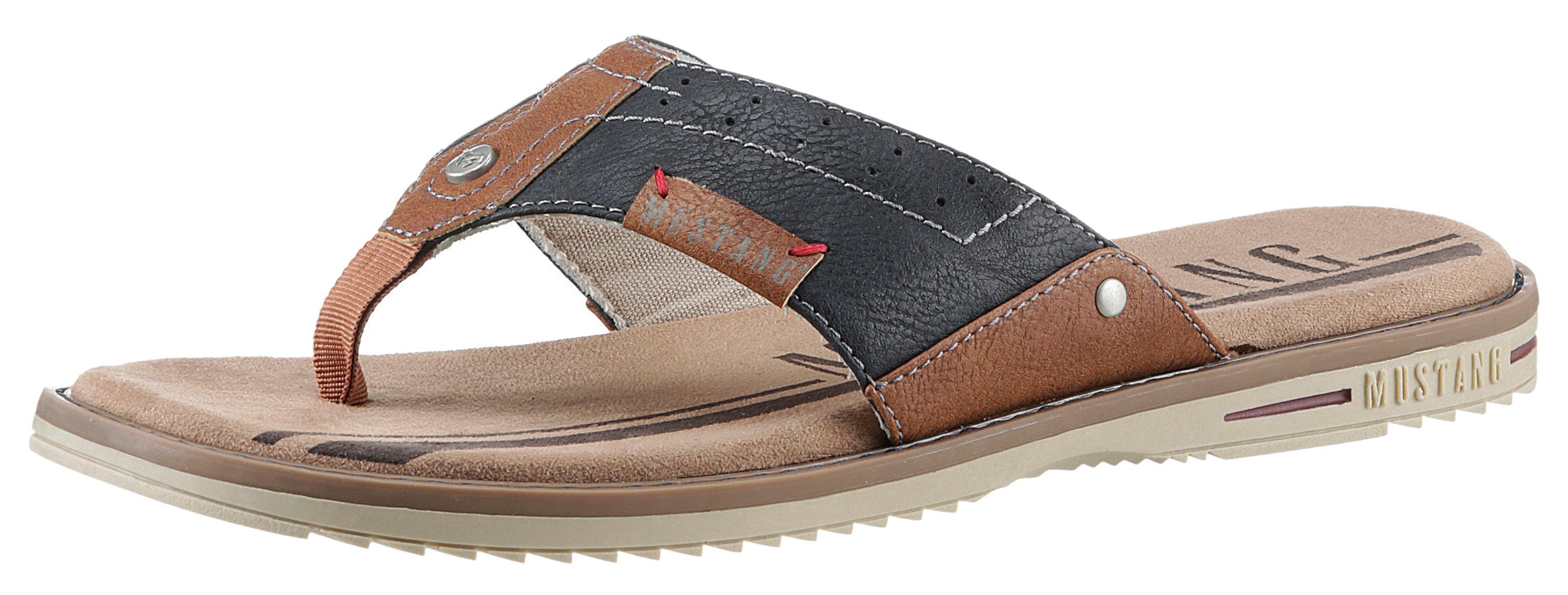 Mustang Shoes Zehentrenner, Sommerschuh, Schlappen, Poolslides, Badeschuh, günstig online kaufen