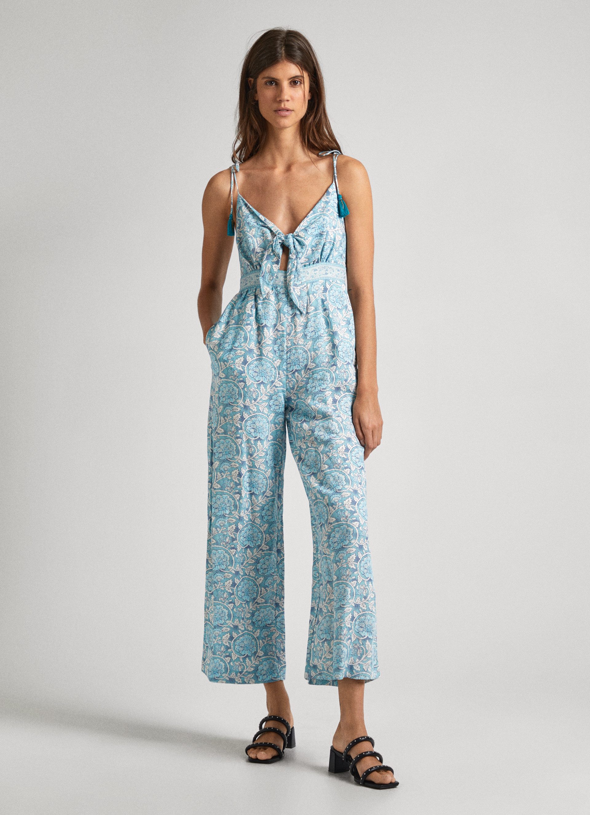 Pepe Jeans Overall MATILDE mit floralem Alloverprint in sommerlicher Qualität mit Leinen