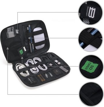 BAGSMART Taschenorganizer Elektronik-Organizer für Kabel, USB-Sticks, Speicherkarten