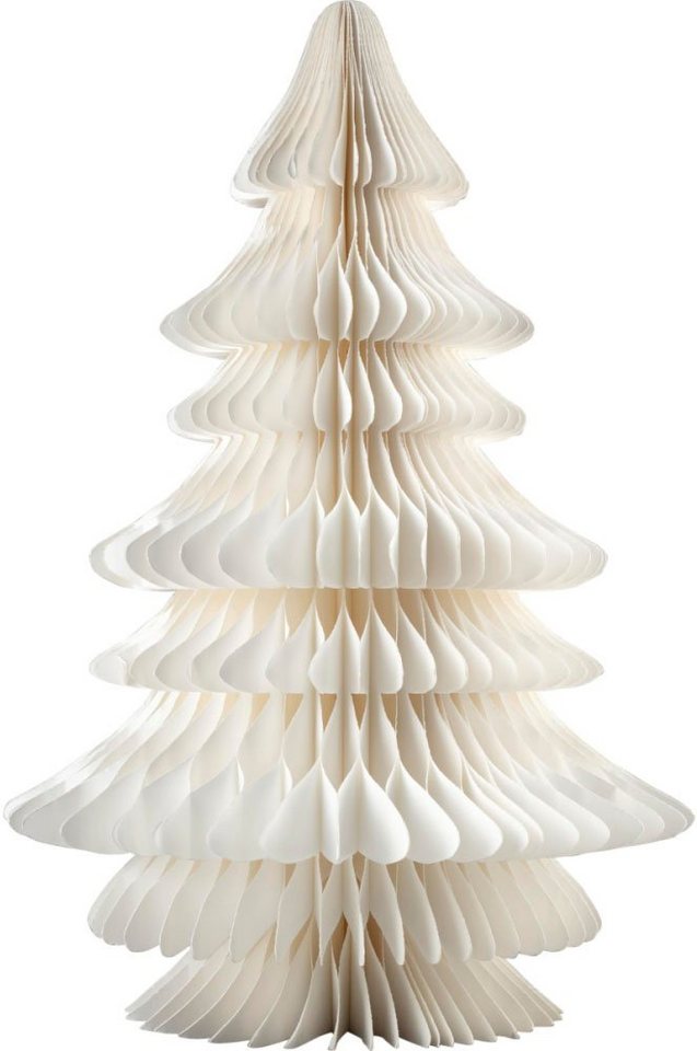Schneider LED Baum Papiertanne klein, LED fest integriert, Warmweiß, Höhe ca.  30 cm, Weihnachtsdeko