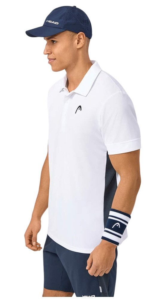 Head Poloshirt Slice (feuchtigkeitsabsorbierend) 2025 weiss Herren