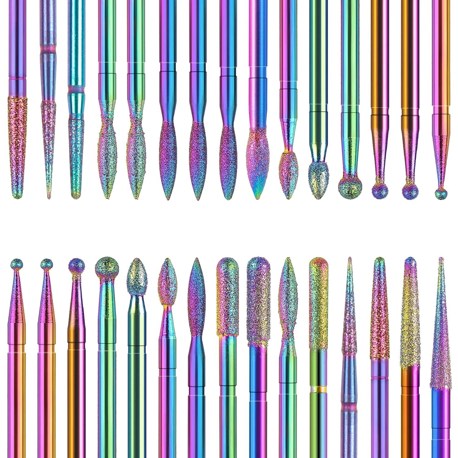 Refined Living Keramik-Nagelfeile Polierfeile Nagelfräser Bits 30 Stück,Maniküre,Nagelpflegeset, Professioneller Nagelfräser Aufsätze Aus, 30-tlg., Nagelfräser Aufsätzeaus Entfernen Gel AcrylNagelhaut, Maniküre
