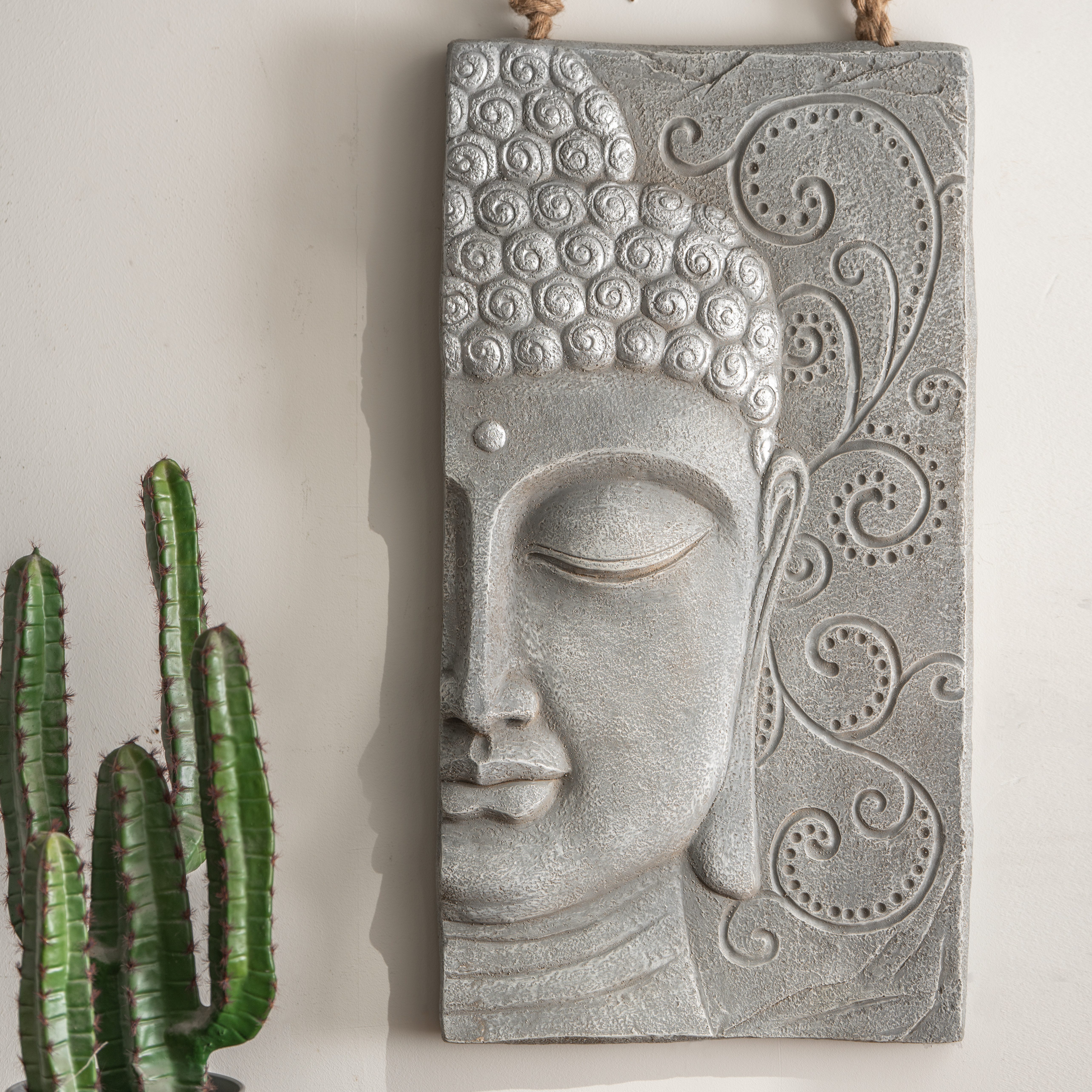 K&L Wall Art Wanddekoobjekt Buddha Wandskulptur Steinoptik asiatische Feng günstig online kaufen