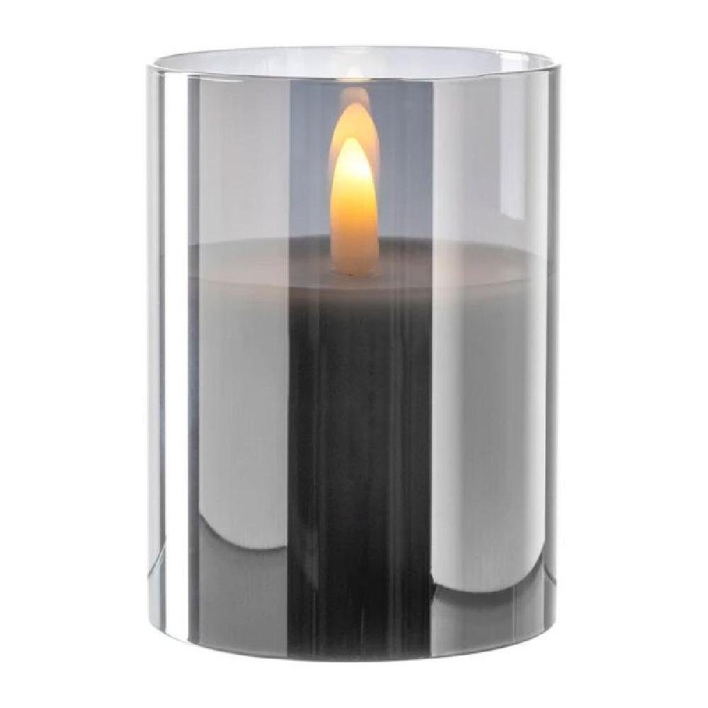 LEONARDO Windlicht Leonardo LED Kerze Silber (10x8cm)