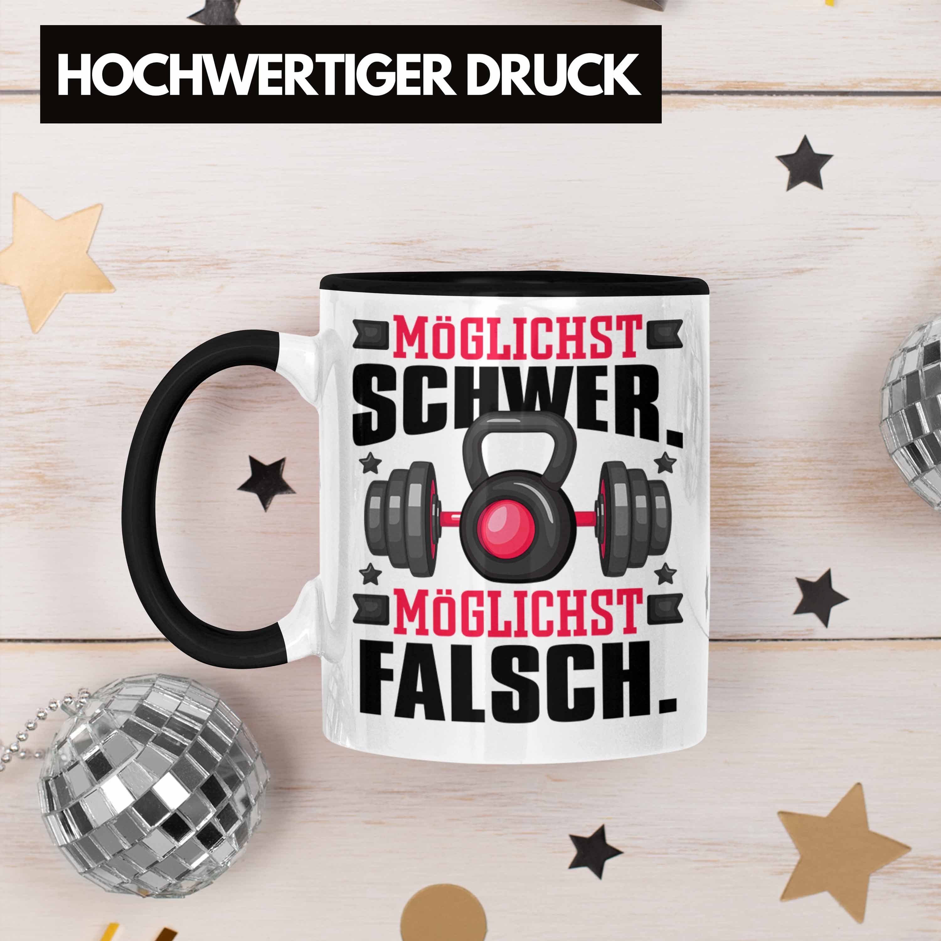 Trendation Tasse Möglichst Schwer Möglichst Falsch Tasse Geschenk Bodybuilder Bodybuild