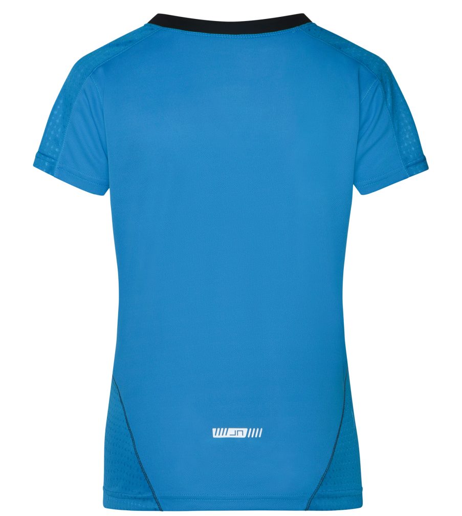 James & Damen T-Shirt JN471 Kurzarm Running (Doppelpack, Nicholson und Atmungsaktiv 2 Laufshirt atlantic/black Stück) Doppelpack Feuchtigkeitsregulierend Laufshirt
