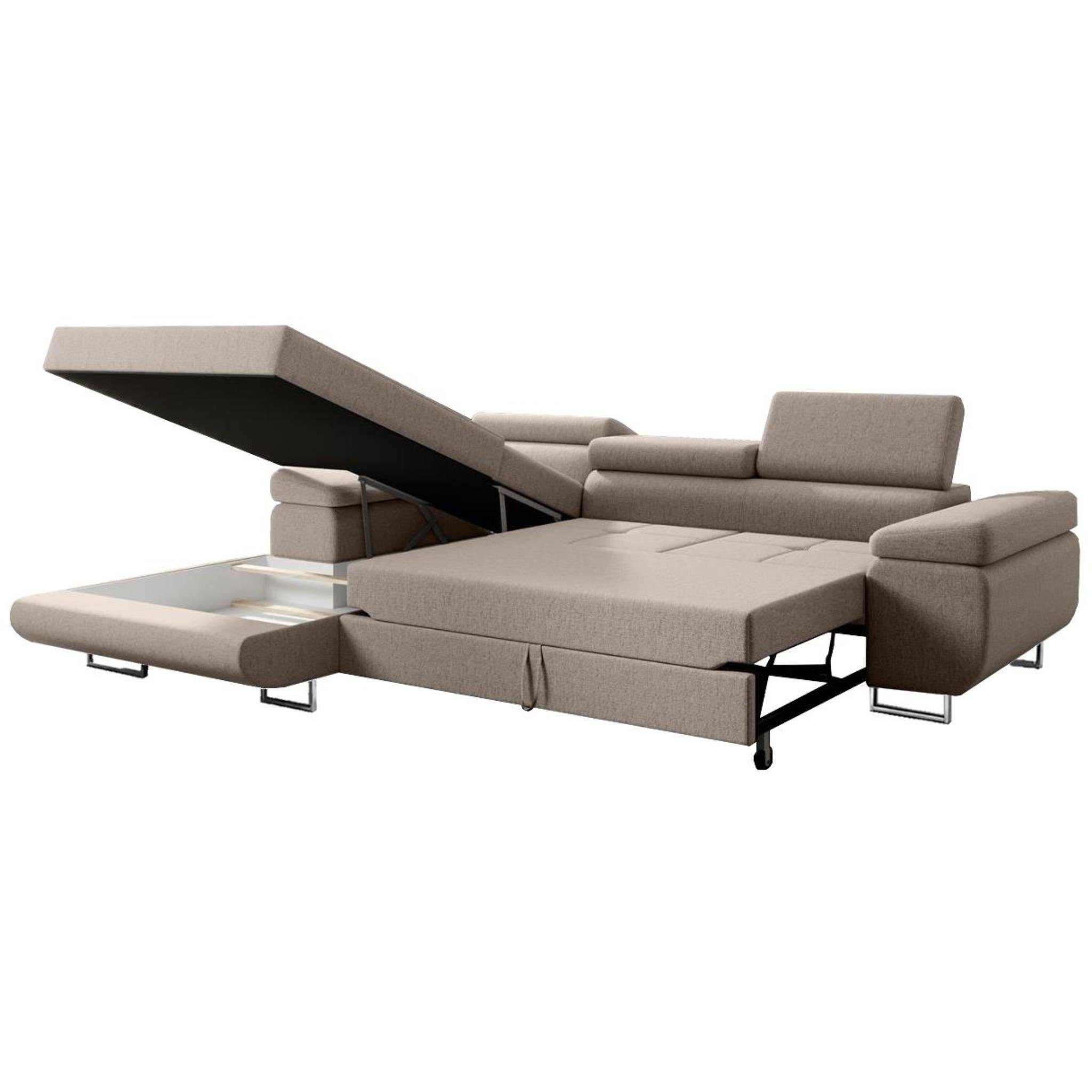 Beautysofa Ecksofa Alons mit Schlaffunktion auf günstig online kaufen