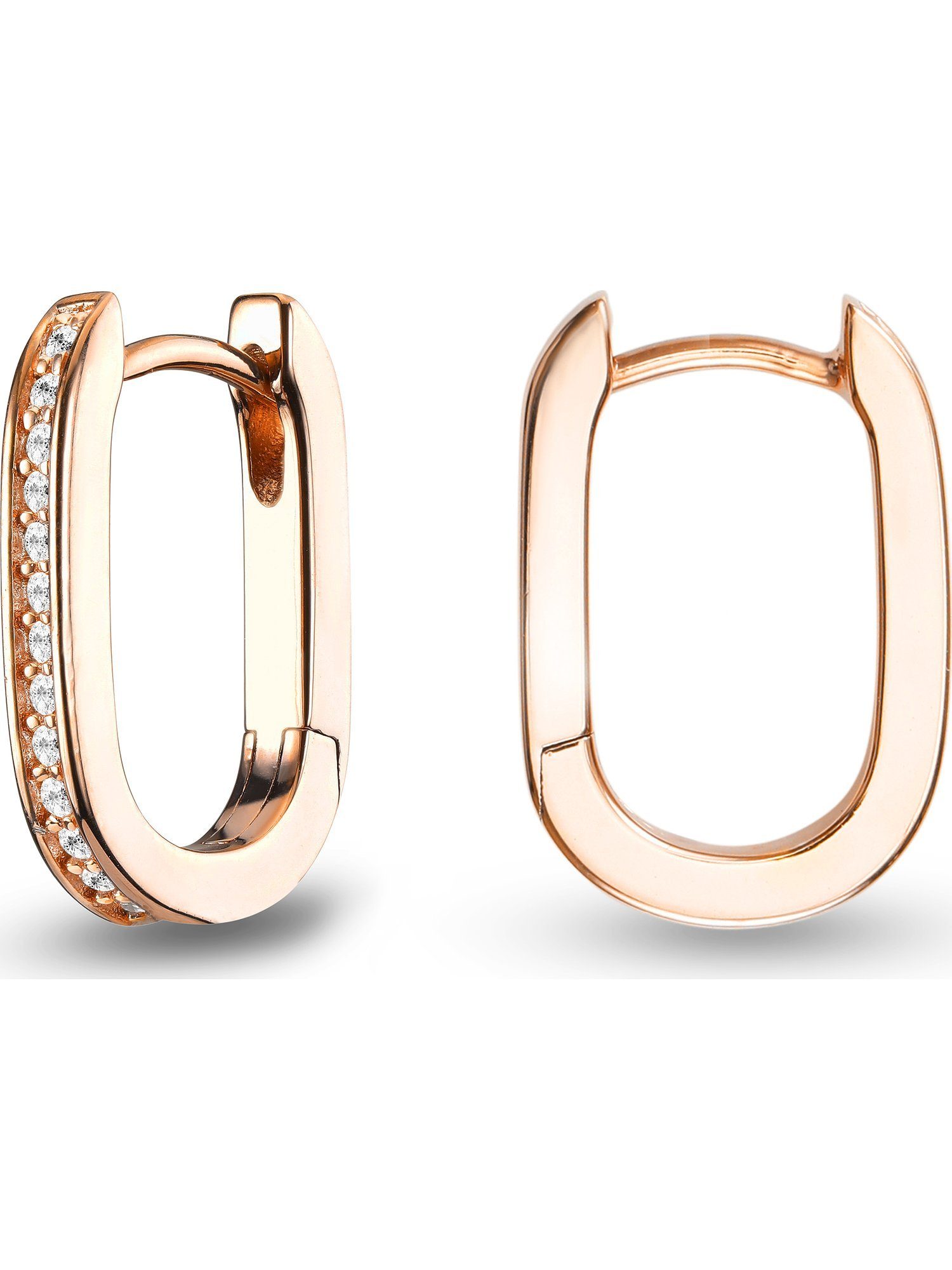 JETTE Paar Creolen JETTE Damen-Creolen 925er Silber 28 Zirkonia (Paar), LUN günstig online kaufen