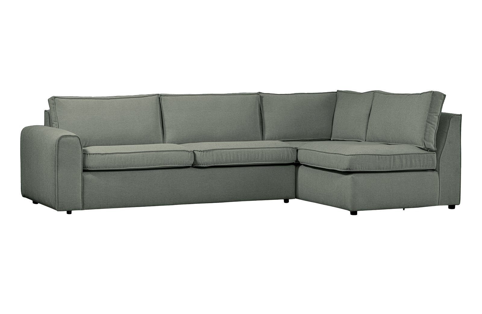 WOOOD Ecksofa Ecksofa Freek rechts - Stoff Hellblau, freistellbar