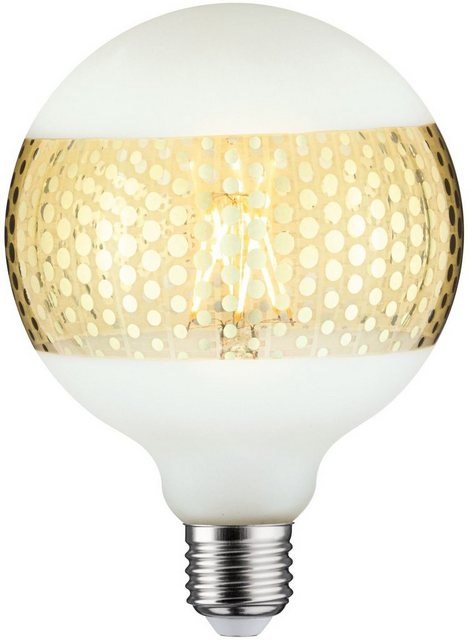 Paulmann »Globe 125mm Ringspiegel goldfarben gepunktet« LED-Leuchtmittel, E27, 1 Stück, Warmweiß-Otto