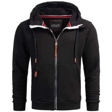 Alessandro Salvarini Sweatjacke ASGeenio mit hohem Kragen