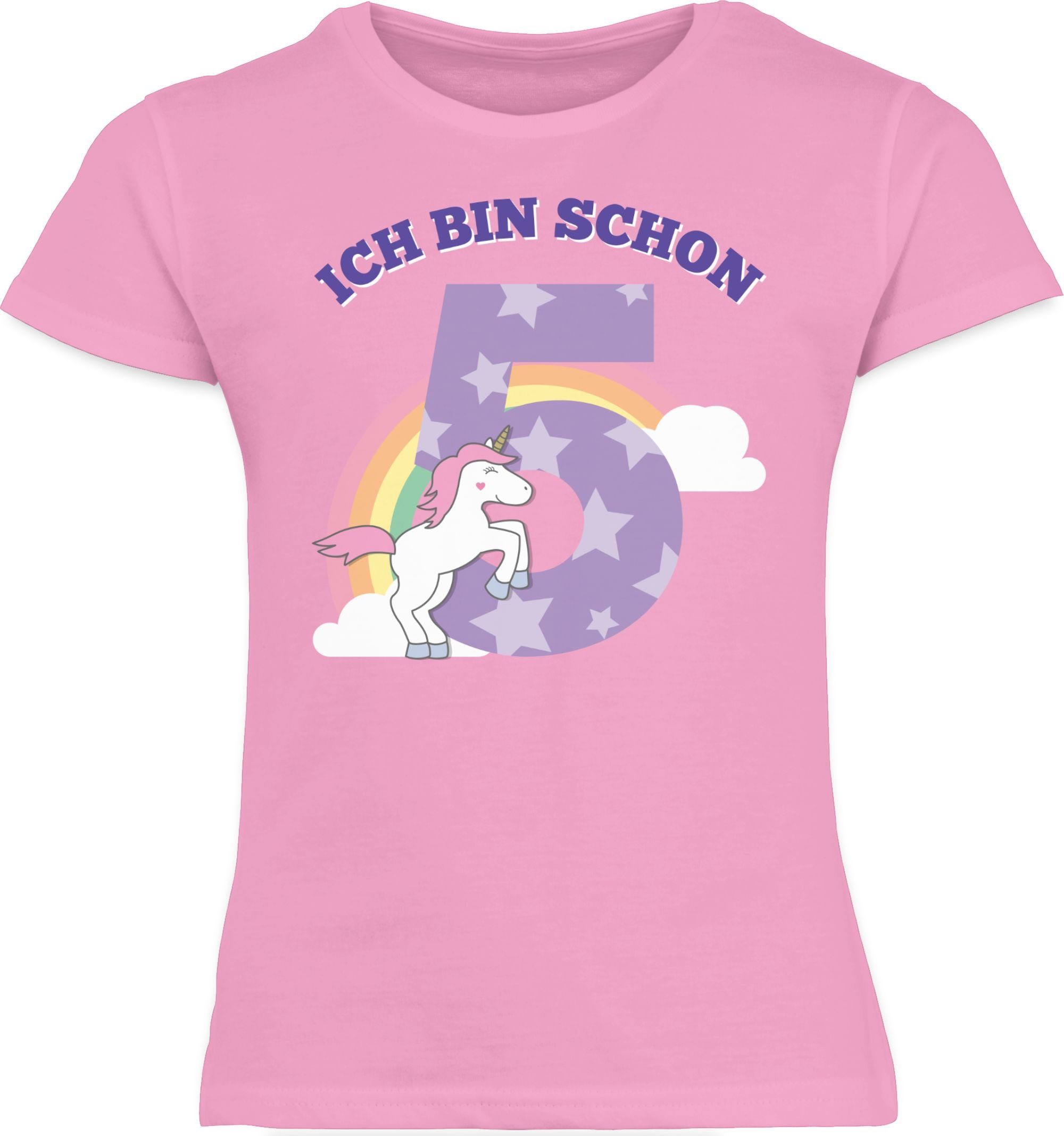 T-Shirt Ich bin schon fünf Einhorn